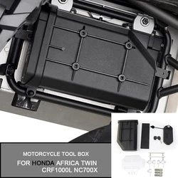 For HONDA Africa Twin CRF1000L NC700X VFR1200X Crosstourer Tool Box Motorcycle Toolbox Tool Box Waterproof Side Decorative Box