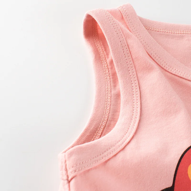 Summe Children Vests for Girls Clothing 100% Cotton Dinosaur Cartoon Kids Boys Sport Causal Tank Tops Baby Cute Clothes kids tops,sport tank tops
