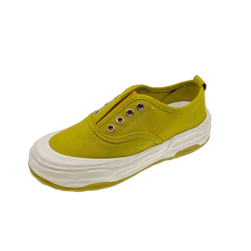 Casual Canvas Shoes Women Sneakers 2022 Summer Lace Up Breathable Non Slip Platform Ladies Flats Shoes Comfortable Female Shoes