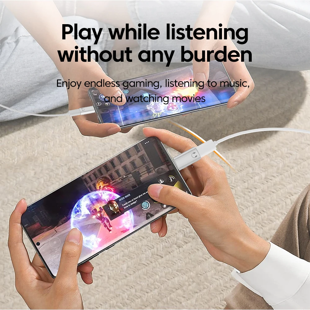 Type C to Lightning Headphone Adapter Voice Call IOS Female to USB C Male Audio Aux Converter iPhone 15 16 iPad Notebook lightning to headphone adapter audio headphone adapter lightning to usb c adapter ios to type c adapter