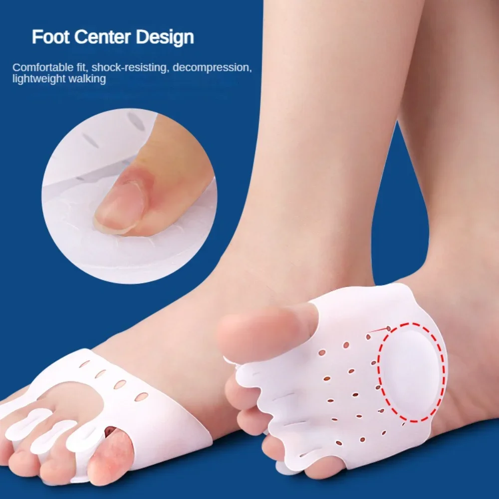 Description Picture 3 of itemSilicone Toe Separator Metatarsal Pads Hallux Valgus Bunion Corrector Orthotics Pain Relief Forefoot Socks Insole Foot Care Tool