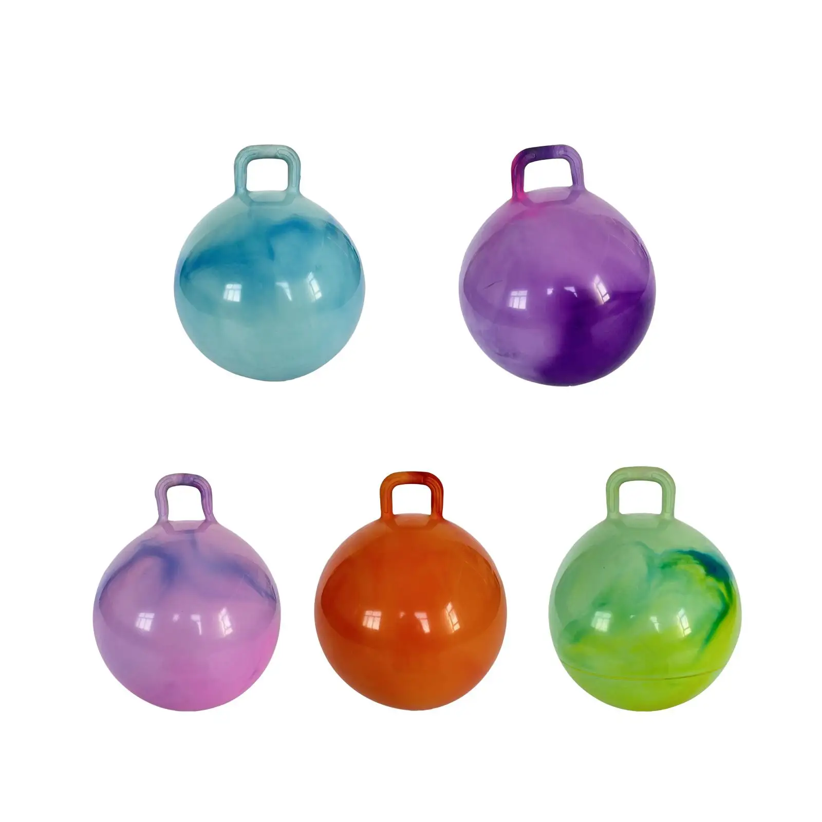 

Мяч для прыжков с ручкой для детей, мяч для упражнений в саду для дома и на улице 55 см, детские игрушки, надувной мяч-батут