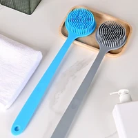 Silicone Back Scrubber,Long Handle Body Scrubber,Light&Easy-to-Hold Shower Brush For Skin Cleaning&Exfoliating With A Free Hook 2
