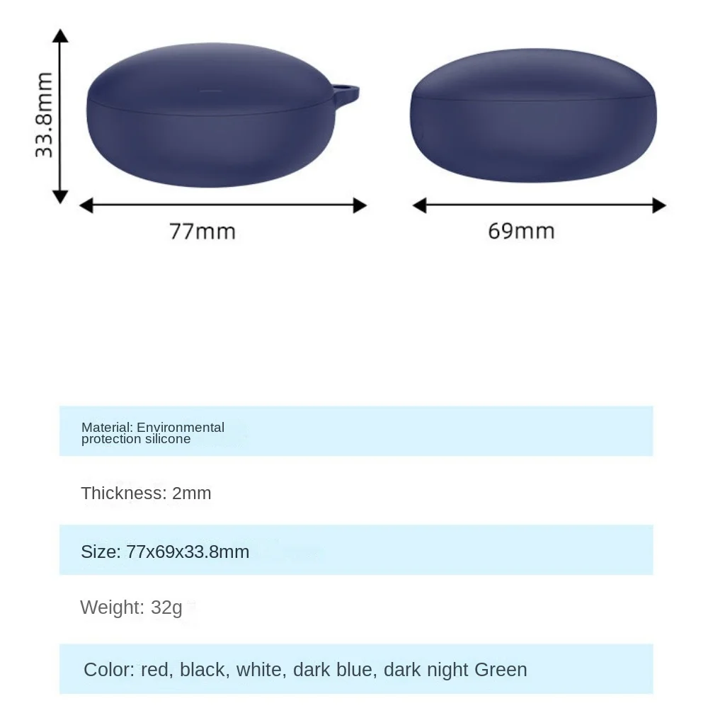 Soft Silicone Earphone Case with Hook Protector - Shockproof & Anti-Drop Protective Sleeve