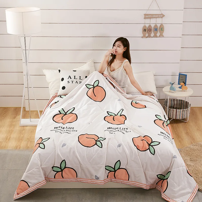Summer Quilt Summer Quilt Set Bed Comforter Summer Cotton Quilts Thin Air-conditioning comfortable Soft Breathable Office Nap Blanket Quilted Bed Covers and Bedspreads