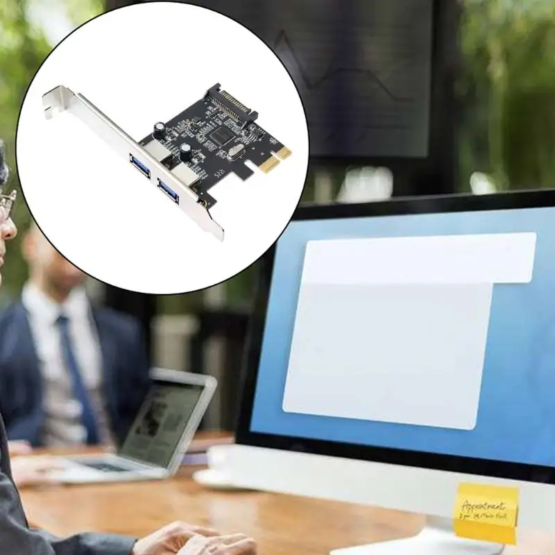 A70B PCIE To Usb3.0 Expansion Card 2-Port Fast Speed Desktop Usb3.0 Expansion Card