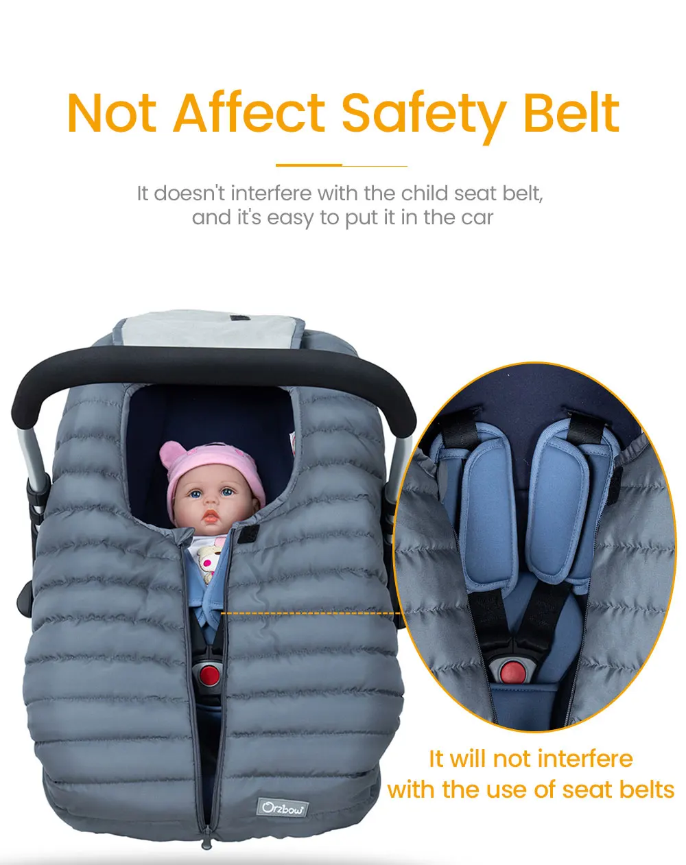 Waterproof Baby Basket Car Seat Cover | Newborn Carrier