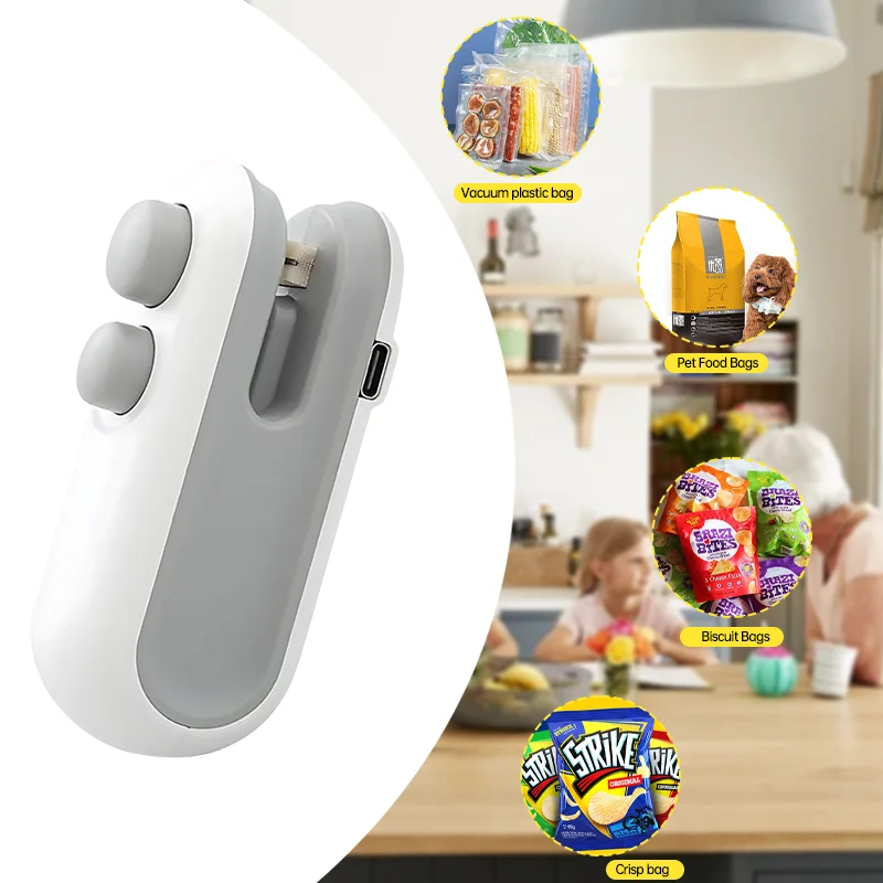 Rechargable Heat Sealer Food Snacks Packaging Heat Sealer Mini Bag Sealing Machine Household Moisture-Proof Sealing Tool mini sealer