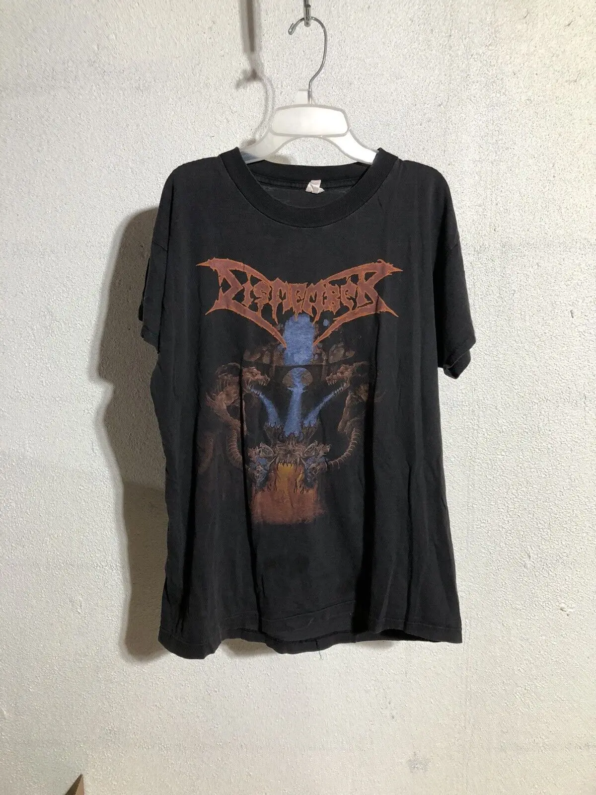 Новое поступление, винтажная 1991 футболка с изображением дезинфицированного потока L Death Metal Asphyx