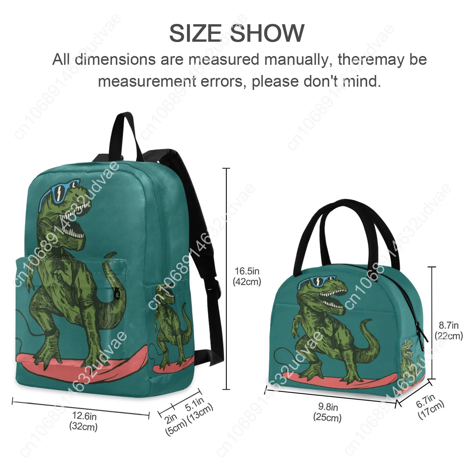 2022 New School Bags For Teenagers Boy Girls Schoolbag Large Capacity Boys Dinosaur Print School Backpack Set Kids Cute Book Bag