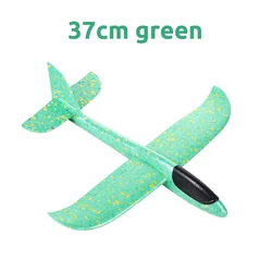 Foam Glider Airplane Toy for Kids Boys - 37cm Durable Outdoor Fun (37cm green)