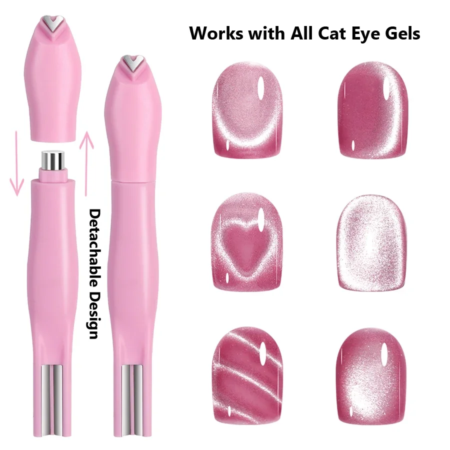 3-in-1 Heart & Snake Pattern Magnetic Nail Art Tool for Nail Design