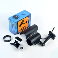 Eleopard fausse caméra factice étanche sécurité CCTV caméra de Surveillance avec lumière Led rouge clignotante extérieure intérieure 2