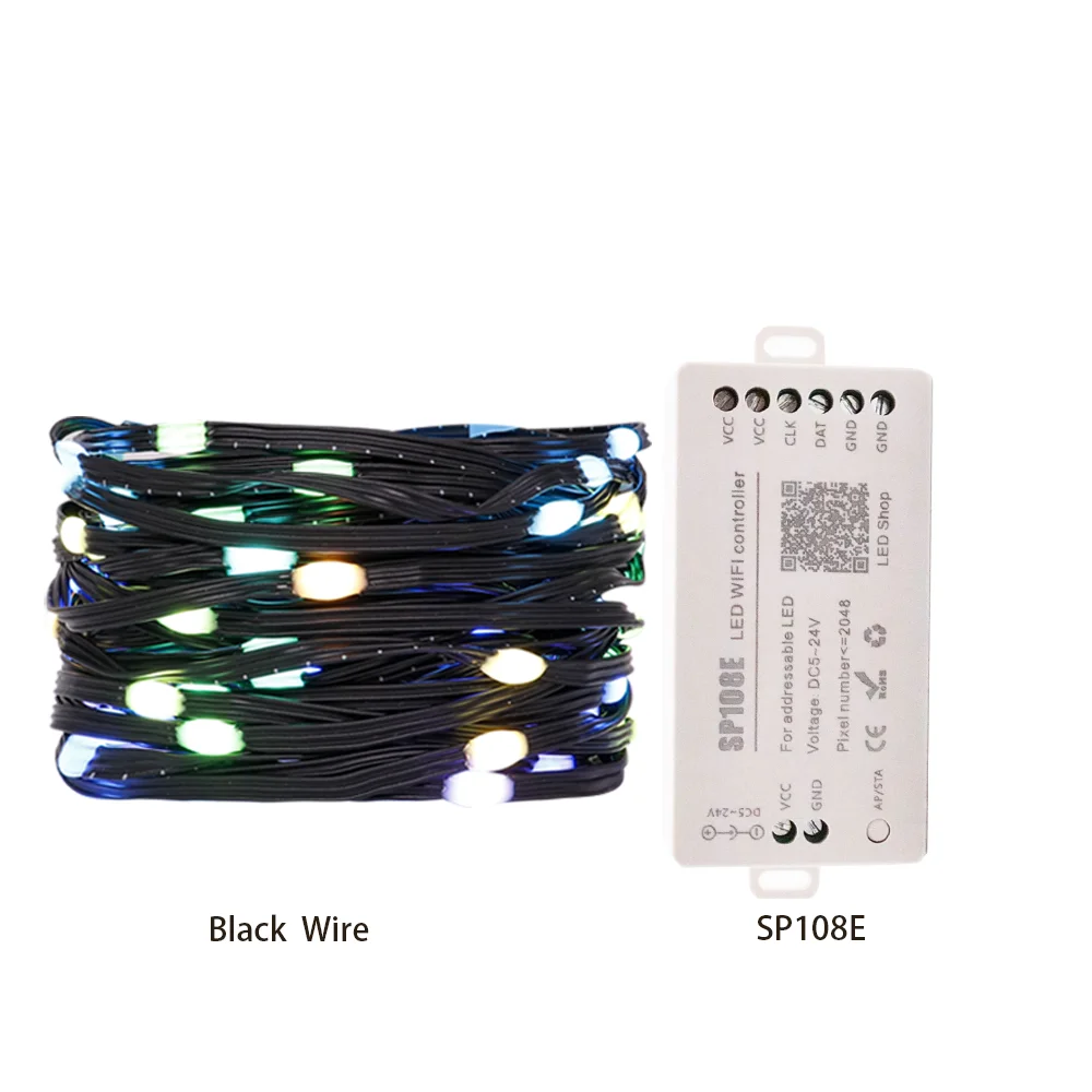 Dream Color RGBIC LED String Lights, 5M-20M, Waterproof, for Outdoor Parties and Christmas Celebrations