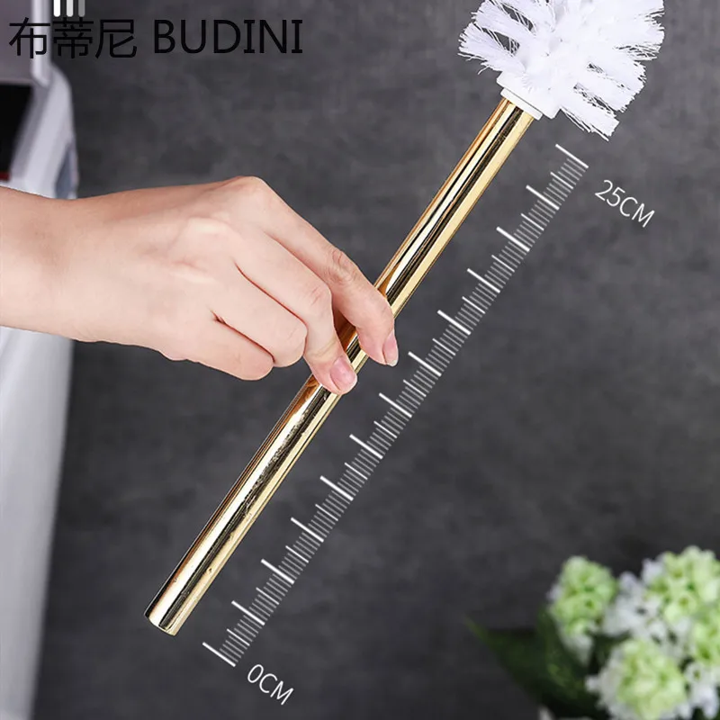 Nordic Ceramics Floor-standing Toilet Brush Round Shape Soft Fur Quick Draining Cleaning Brushes Bathroom Accessories Base