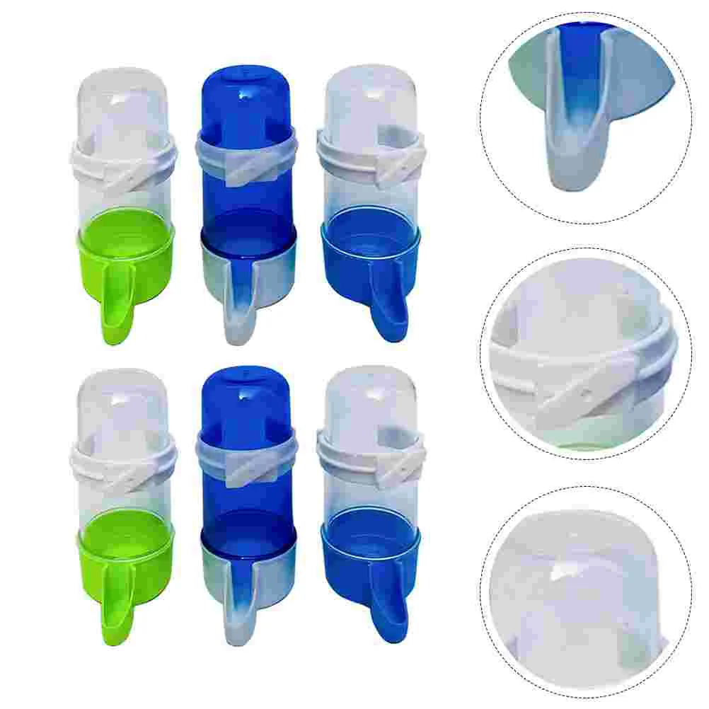 

6 Pcs Automatic Drinking Fountain Bowl Pet Water Container Tool Waterbowls Parrot Tools Dispenser Feeding