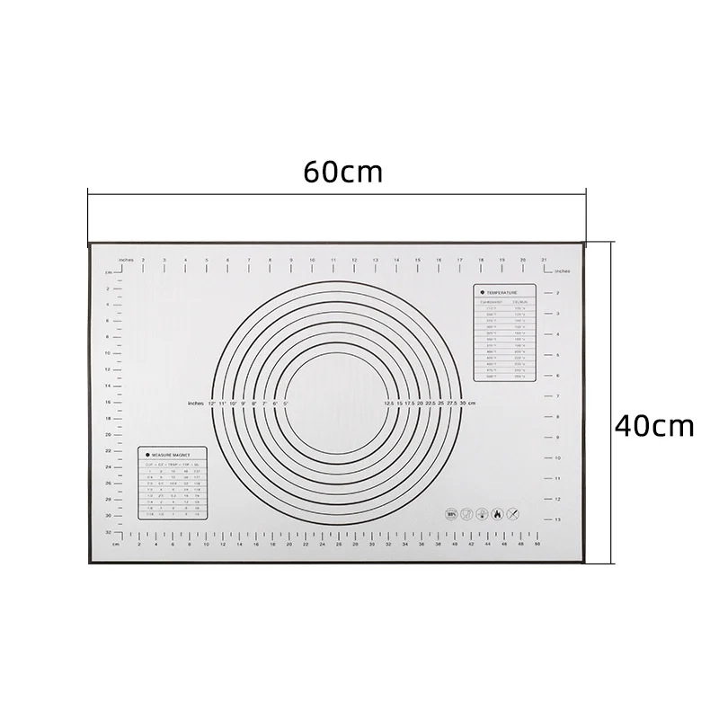 1pcs Extra Large Silicone Baking Mat Non-Stick Easy Clean Reusable Crust Pizza Cookies Pastry Mat for Kitchen Counter Oven Tools