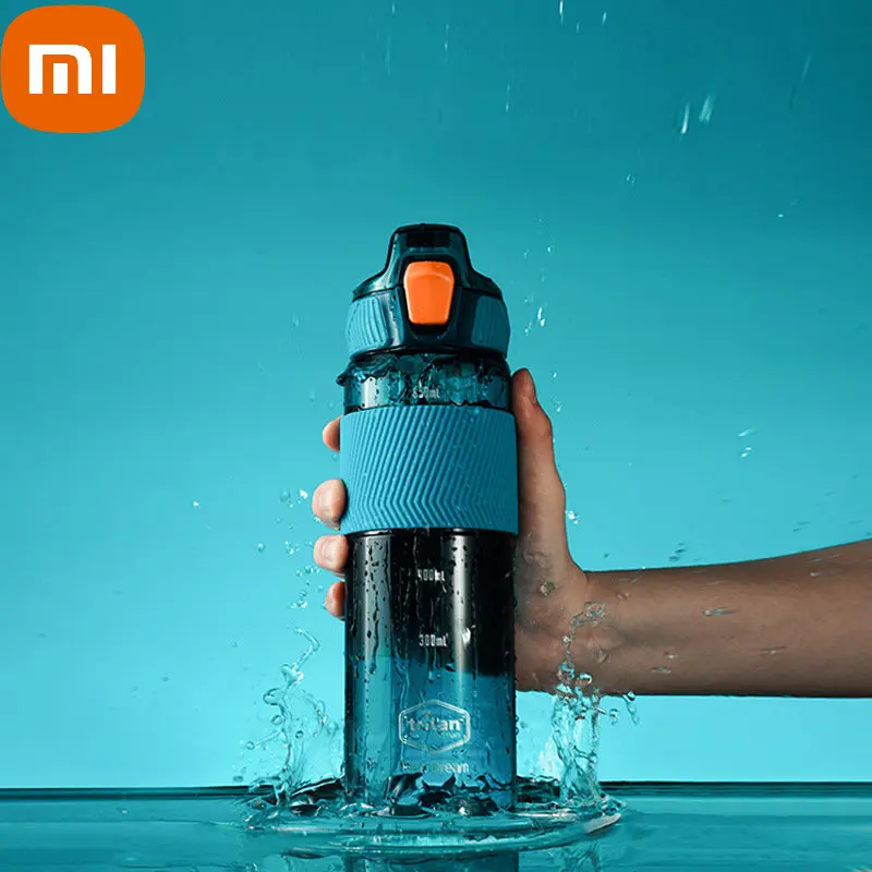 

Xiaomi 750ml/1000ml Tritan Material Water Bottle With Straw Eco-Friendly Durable Gym Fitness Outdoor Sport Shaker Drink Bottle