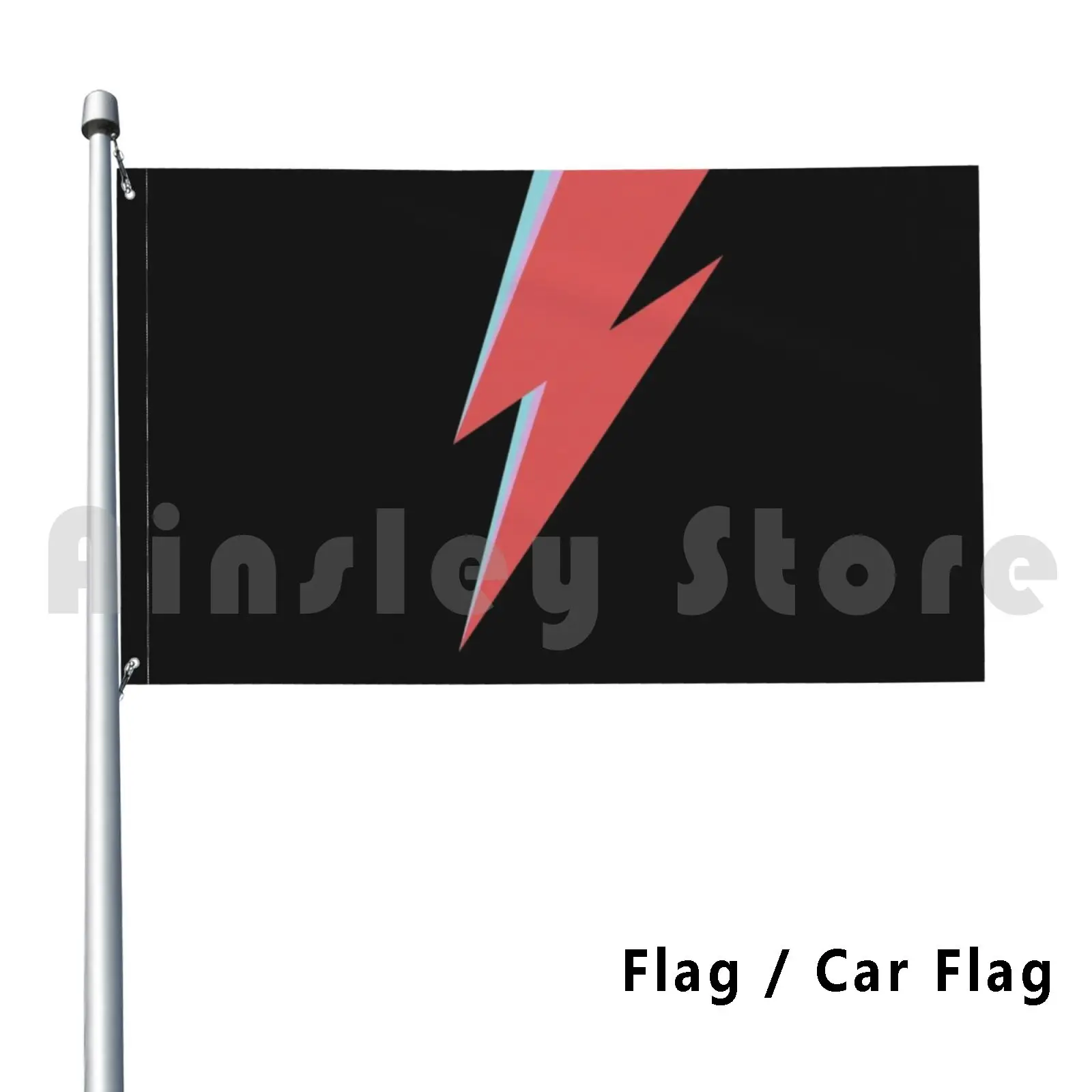 Bandiera Bandiera Auto Bowie Bolt Hat Lightning Bolt Classic Red Blue Purple Thunder 3D Laptop Teen