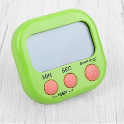 Magnetic Digital Kitchen Countdown Timer with LCD Display and Alarm Clock (Green)