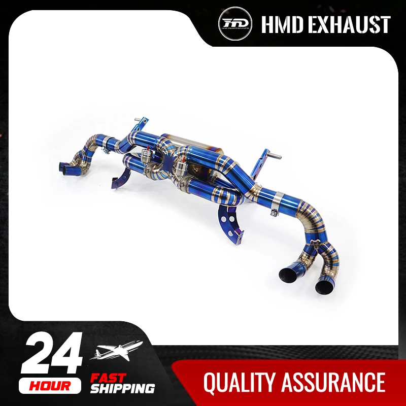 24 hours shipping HMD Titanium Alloy Exhaust catback is Suitable For Lamborghini Huracan LP580-LP610 Muffler With Valve For Cars