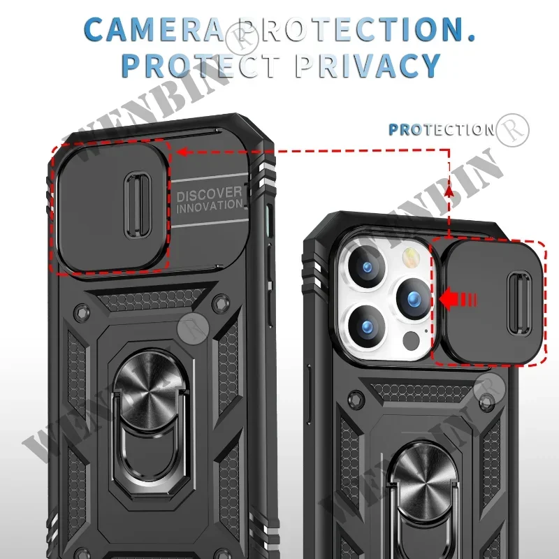 Ultimate 360° Rugged Protective Case with Camera Slide & Stand