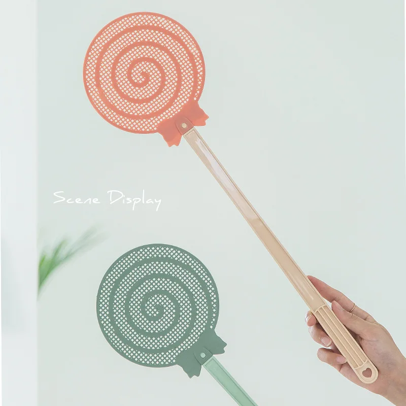 Durable Mesh Fly Swatter Plastic Long Handle Mosquito Killer Manual Multi-function Household Summer Mosquito Swatter