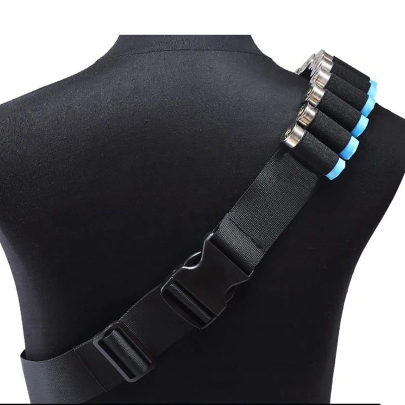 전술 27/30 라운드 샷건 Bandolier 벨트 조정 가능한 샷건 쉘 캐리어 탄약 주머니 홀더 12 게이지 사냥 액세서리