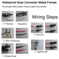 Livraison gratuite 10/20/50 paires connecteur solaire 1000V30A branche de panneau solaire connecteurs PV connecter outil pince à sertir 6