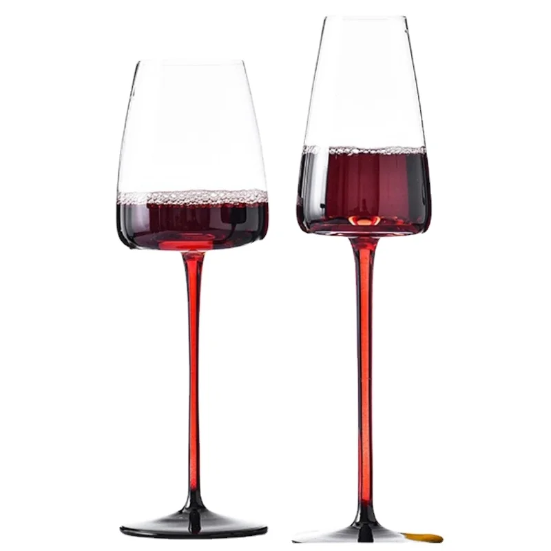 2Pcs/Set Art Collection Goblet 450-650ml Family Chateau Sommelier Tasting Wine  Glasses Lead-Free Crystal Glass Drinking Set - AliExpress