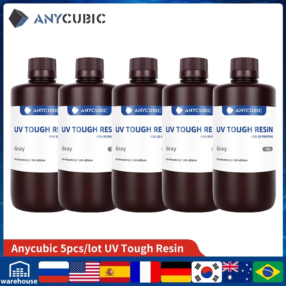 ANYCUBIC resina resistente y Flexible para impresora 3D, materiales de