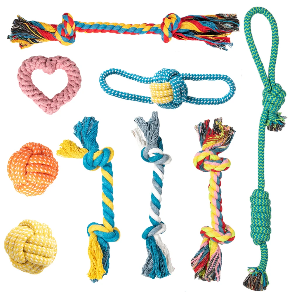 

Хлопковая веревка для домашних животных, трикотажная веревка, игрушки для больших собак, щенков, чистящие зубы, жевательные игрушки, товары для собак