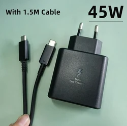 SAMSUNG Original 60W 45W Fast Charge USB - C Adapter Charger - 45w with 1.5m cable