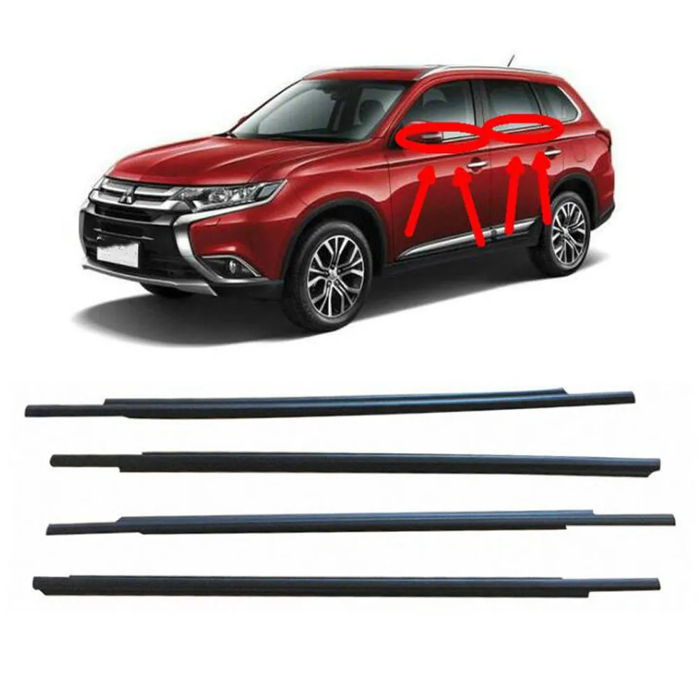 

4 шт./набор, Уплотнители для окна автомобиля Mitsubishi Outlander 2006-2012 2013-2018
