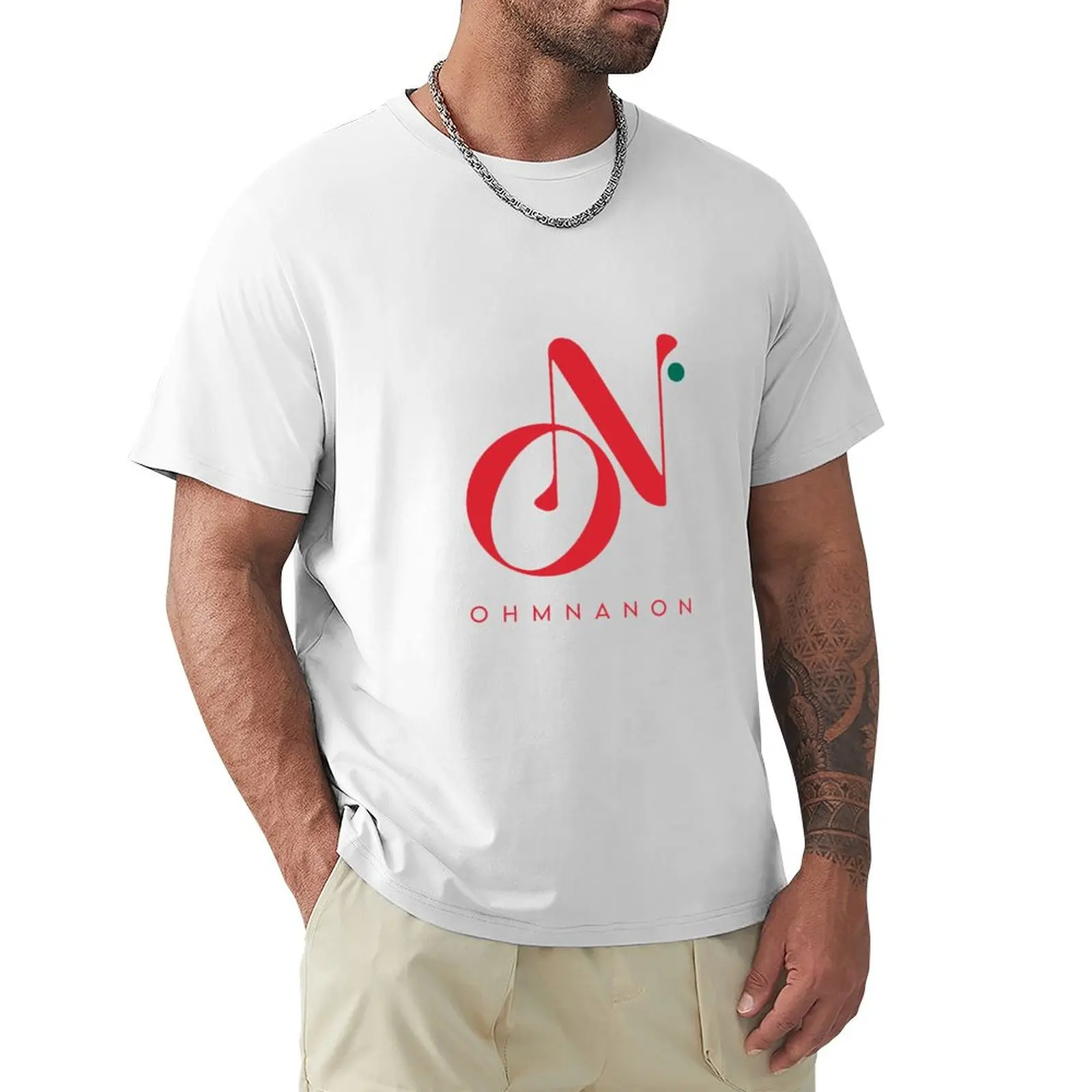 

OhmNanon Logo T-Shirt quick-drying customs blanks plus size tops T-shirt men