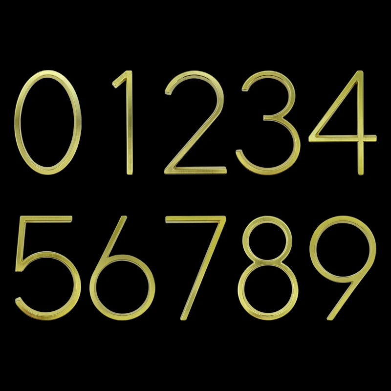 Letter, Metal Address Plate, Outdoor Door Dash, Number 0-9, 5 