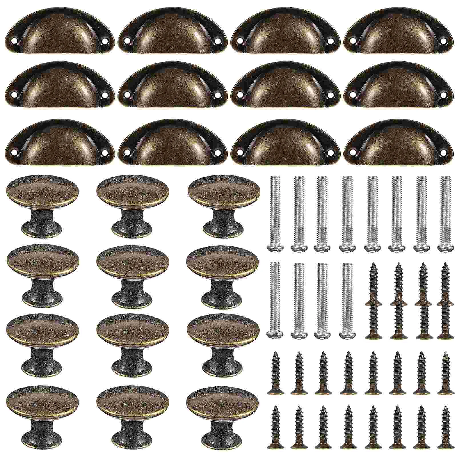 

Cup Handle Cabinet Door Knobs Brass Door Knob Kitchen Handles Bronze Drawer Knobs Vintage Dresser with Matching Screws