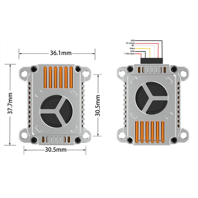 Kit FPV 1.2G/1.3G VRX VTX 2W pour Drone Caméra Stabilisation