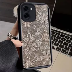 Flexible Silicone Shockproof Protective Cover with Floral Print Pattern for OPPO A6k 5G (HFTYJTHUA005)