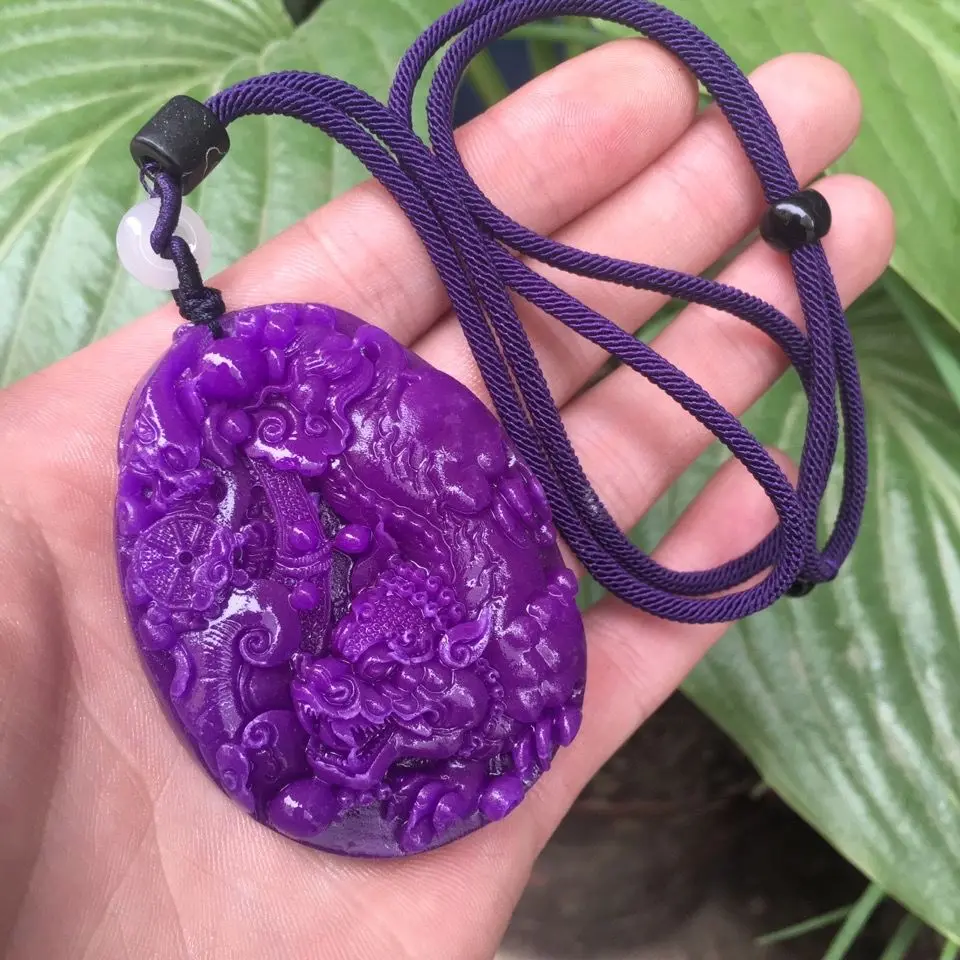 Pure Natural Stone Sugilite South Africa Shuzulai Business Is Booming Elegant Purple Lady Pendant