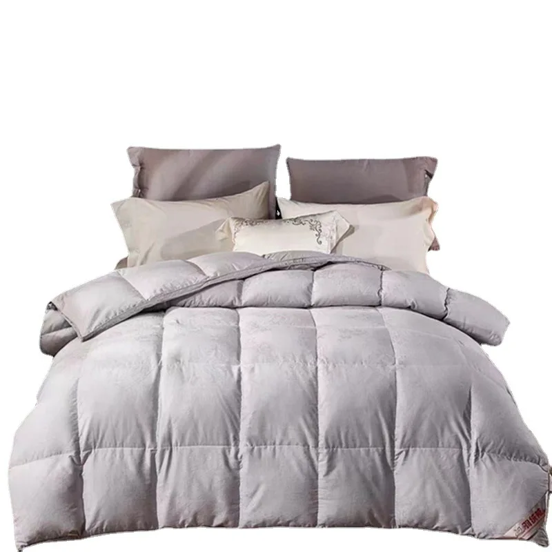 

95% White Goose Down Quilt, Cotton Jacquard Three-dimensional Double Layer Down Quilt, Warm All Season, Winter Quilt