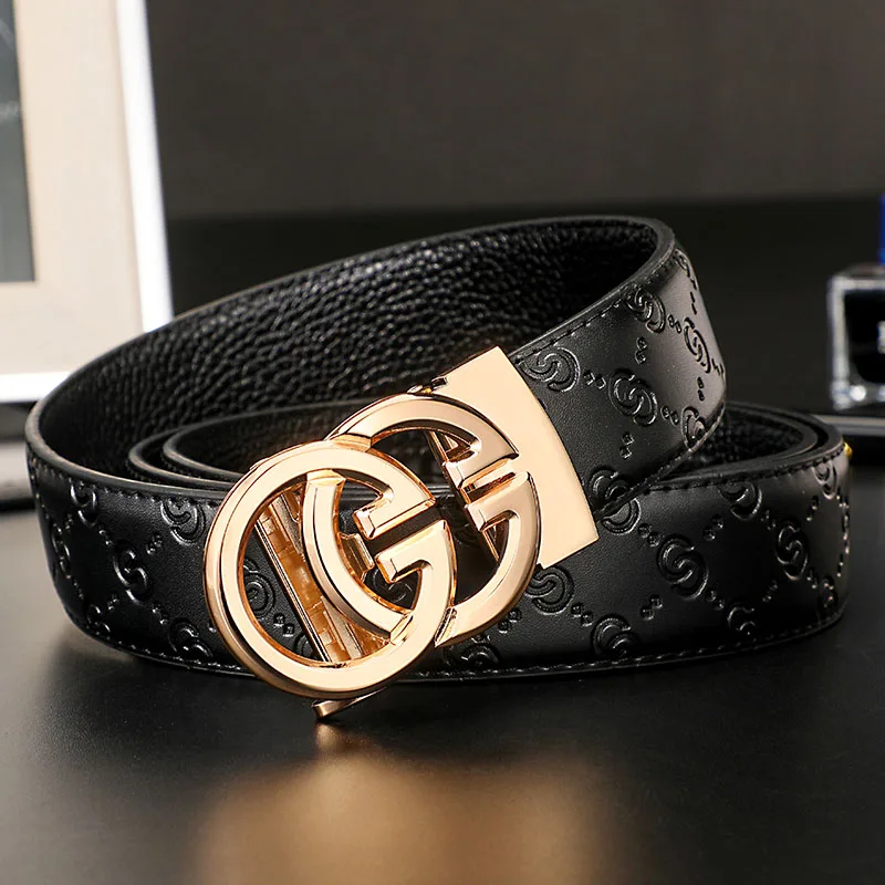 New Men Belts Luxury Brand Famous Genuine Leather Male Belts for Women width 3.4cm High Quality Designers Buckle Strap jeans