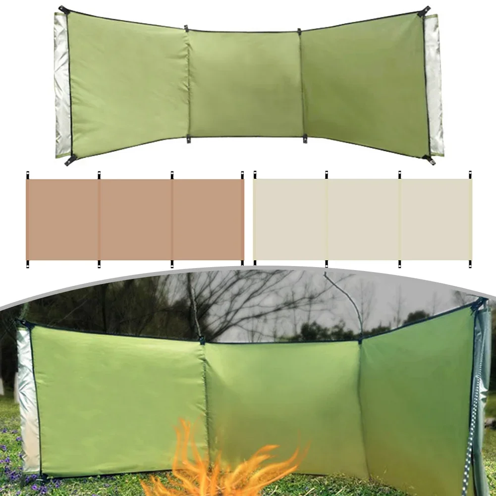 Camping Windscreen Folding Windproof Shield Outdoor Portable Foldable Sunshade Wall Large Camp Tent Beach Garde Hike BBQ Picnic