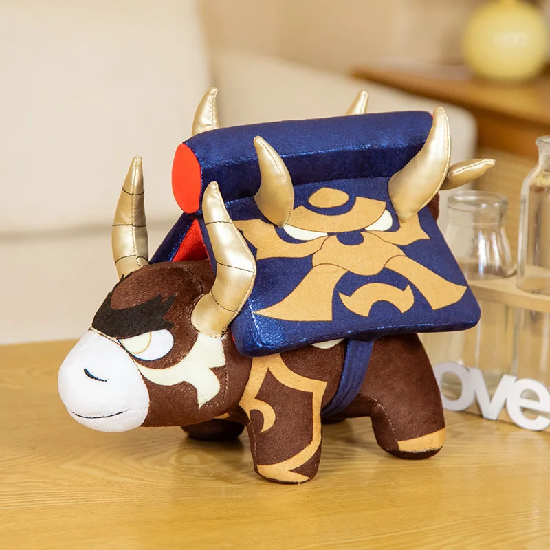 30cm Genshin Impact Hot Anime Arataki Itto Animal Partner Cow Cattle Plush Toys Ox Genshin Plushie Doll Toys Gifts 30cm genshin impact arataki itto rock cow plushie doll game anime stuffed animal doll cushion cosplay props collection kids gift