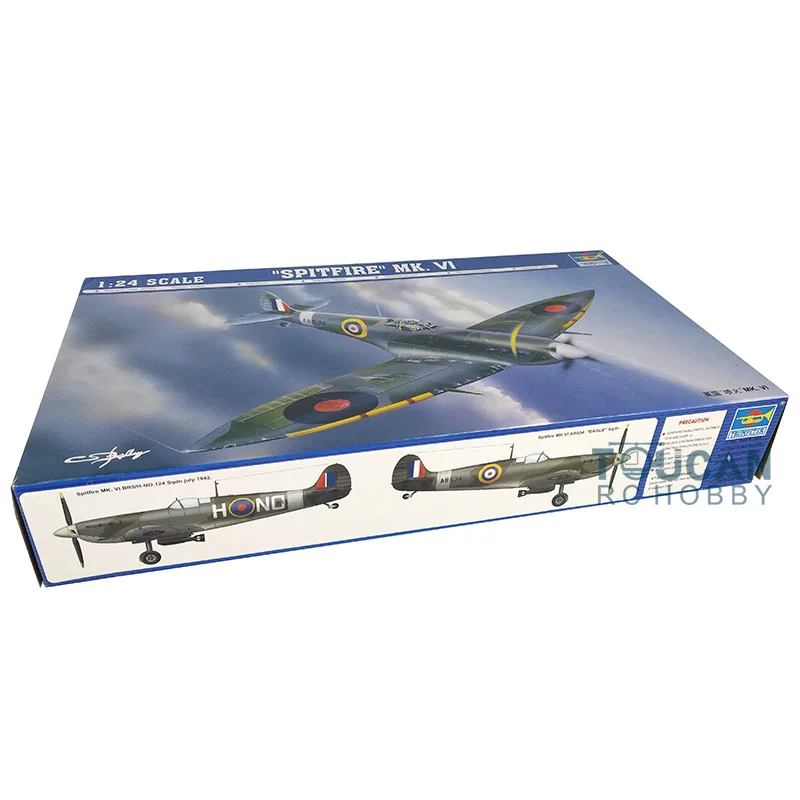 Détail du cockpit de la maquette Trumpeter 02413 1/24 British Spitfire MK VI - Kit d'Avion de Chasse à Assembler