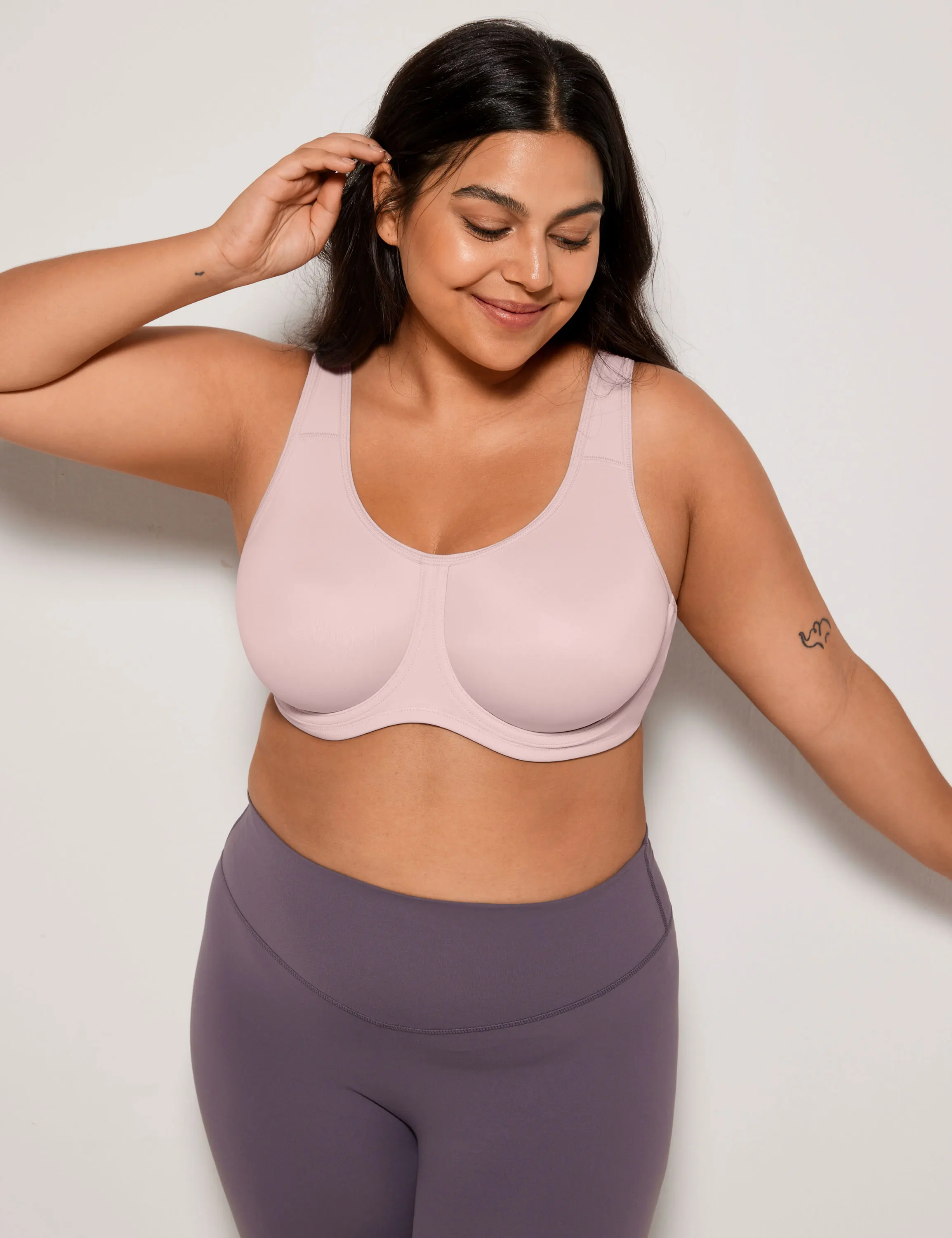 SYROKAN Sport Bra Women Max Control Gym Fitness Tops Activewear Beathable Yoga Curve Underwear High Support Plus Underwire 4