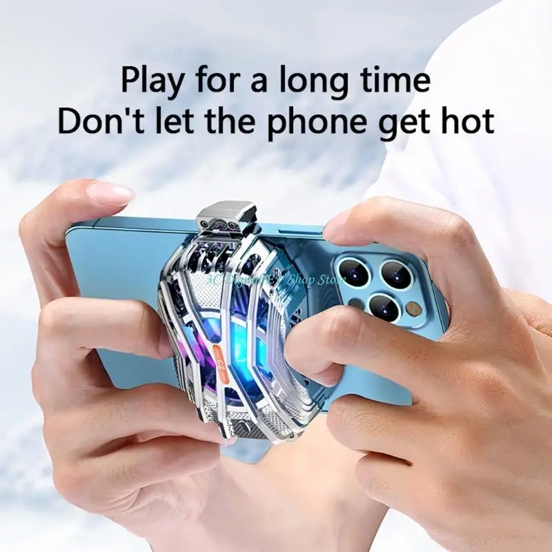 E74D 휴대용 라디에이터 쿨러모바일 게임용 음소거 냉각 팬 홀더 브래킷