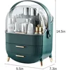 Makeup Organizer Cosmetic Storage Organizer Vanity Countertop Cosmetic Display Box Case with Drawers Cover Waterproof Dust-proof 6