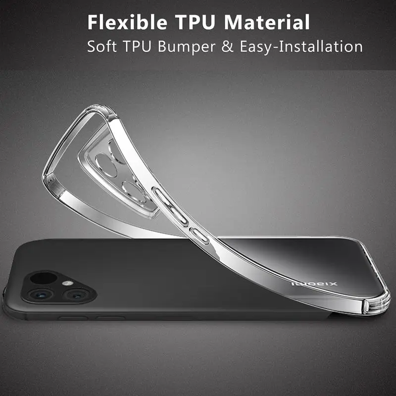 TPU Transparent Phone Case for Fairphone 5 Fairphone5 Protective Cover Four Corners Shockproof Fundas Capa 5