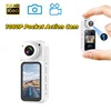 1080P HD Mini Pocket Action Camera Wifi 180° Rotatable Lens Portable Outdoor Sports Action Cam with 1.47 IPS Screen Magnetic TF 1